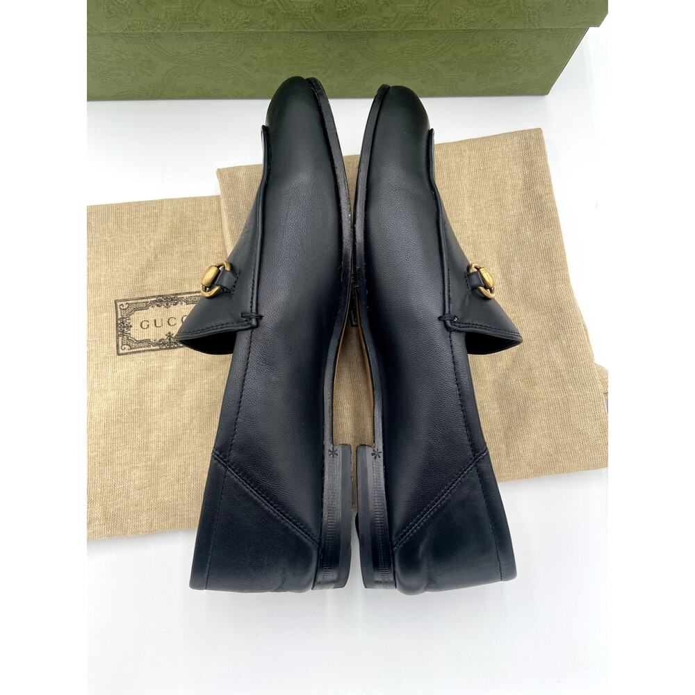Gucci Jordaan Black Leather Loafers size 37 - Picture 7 of 14